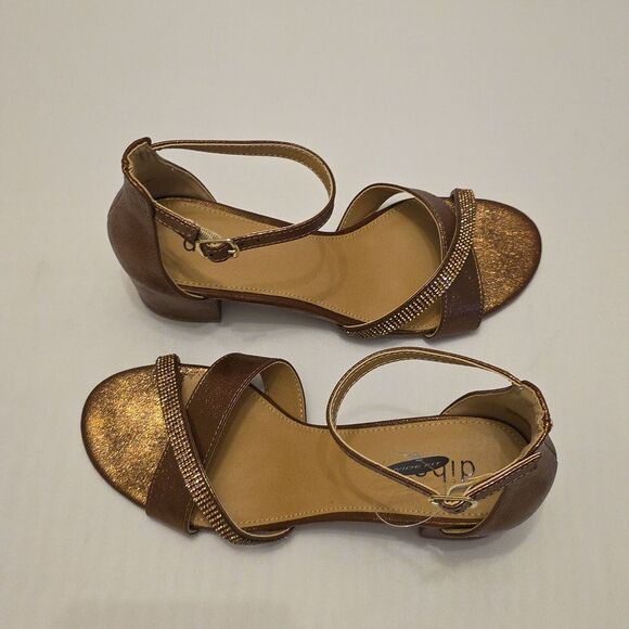 BRAND NEW DIBA LEATHER HEELS with CRISSCROSS STRAS SANDAL R3 - Picture 1 of 16